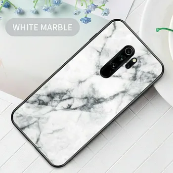 Pouzdro na mobilní telefon Skleněný Obal Na Xiaomi Redmi Note 8 Pro Barva: White Marble