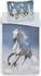 Ložní povlečení Jerry Fabrics Horses white 140 x 200, 70 x 90 cm zipový uzávěr