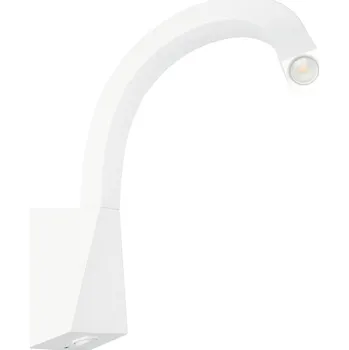 Nástěnné svítidlo Linea Light Snake_W3, bílá flexibilní LEDka k posteli s vypínačem, 2W LED 3000K, délka 47cm