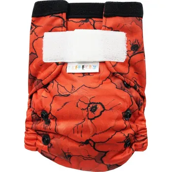 Plenkové kalhoty Breberky Kapsová plenka (S), bez křidélek - Vlčí máky SZ