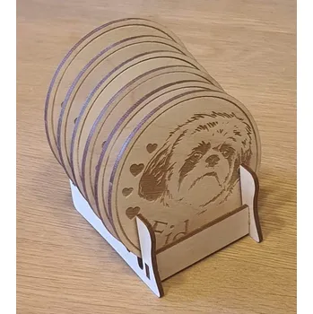 Podtácek Podtácky se stojánkemShitsu s vlastním jménem 6 ks