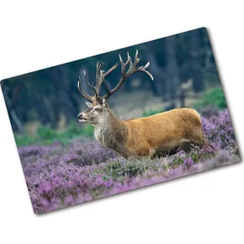 Kuchyňské prkénko Kuchyňská deska skleněná Jelen mezi levandulí