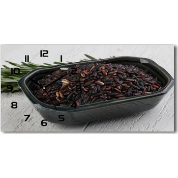 Hodiny Skleněné hodiny na stěnu Divoká rýže v misce