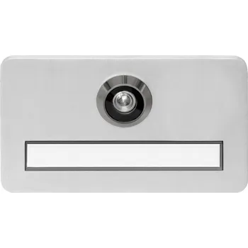 Dveřní kukátko Jmenovka s dveřním kukátkem, záběr 200°, 31-54 mm, stříbrný elox, protipožární | Dveře a dveřní příslušenství Dveřní kukátka Dveřní jmenovky