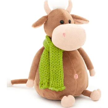 plyšák Senya se zelenou šálou od firmy ORANGE TOYS - 15 cm (Senya the Steer )