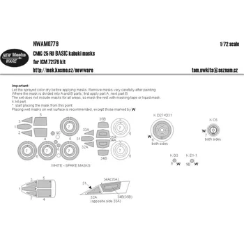 Plastikový model New Ware 1/72 Mask MiG-25 RU BASIC (ICM 72176)