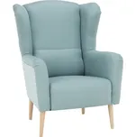 Designové křeslo ušák BELEK — více barev Kondela Mentolová + buk