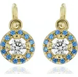 Zlatnictví U Kostela Dětské náušnice s modrým kamínkem 444ž 485972440