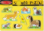 Melissa & Doug Dřevěné puzzle se zvuky