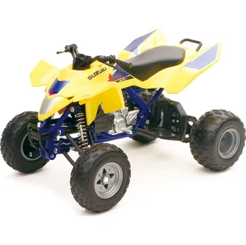 autíčko NewRay Model čtyřkolky 1:12 Suzuki LTR 450-žlutá