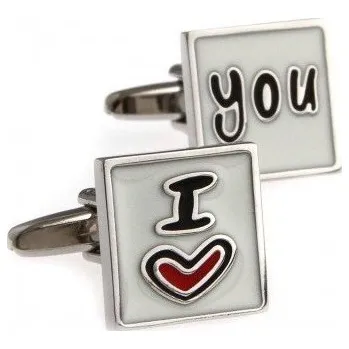 Manžetový knoflíček Manžetové knoflíčky Miluji Tě - I love you