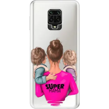 Pouzdro na mobilní telefon Odolné silikonové pouzdro iSaprio - Super Mama - Two Boys - Xiaomi Redmi Note 9 Pro / Note 9S