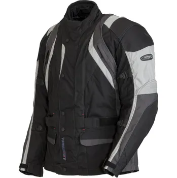 Moto bunda Pánská textilní motocyklová bunda Lookwell RIVAGE černo-šedá Velikost: 5XL