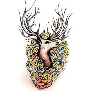 Odstranitelné tetování Velké dočasné tetování mystický jelen
