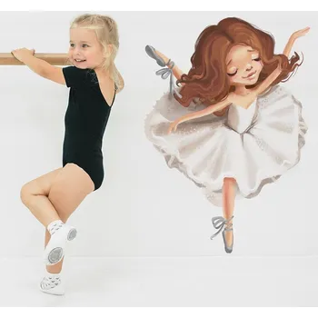 Samolepící dekorace DEKORACJAN Nálepka na stěnu - Baletka rozměr: M