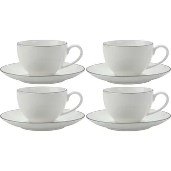 Maxwell & Williams White Basics Edge espresso šálek a podšálek 100 ml 4 ks bílý Maxwell & Williams White Basics Edge espresso šálek a podšálek 100 ml 4 ks bílý