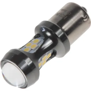 Žárovka x LED BAU15s bílá, 12-24V, 16LED/3030SMD