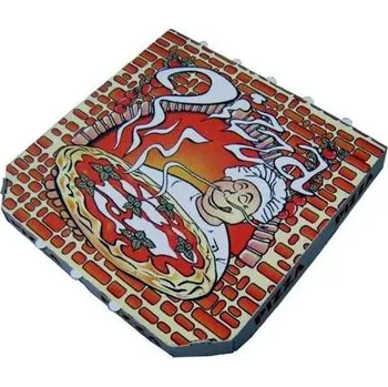 Jednorázové nádobí Krabice na pizzu 33x33cm s obrázekem cena=100ks