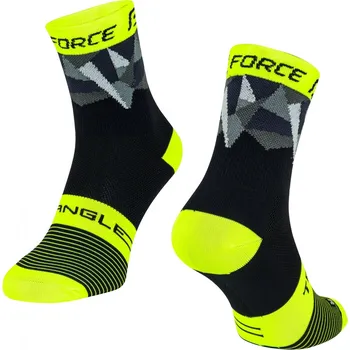 Pánské ponožky Force ponožky TRIANGLE černo-fluo-šedé - S-M (36-41)