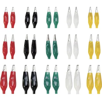 Autobaterie TRU COMPONENTS 93038C196 sada krokosvorek černá, červená, bílá, zelená, žlutá 30 ks