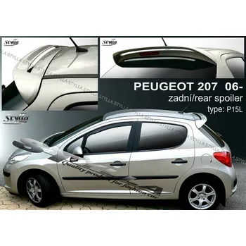 Tuning Spoiler zadních dveří horní, PEUGEOT 207, 02/06-> (77.322)