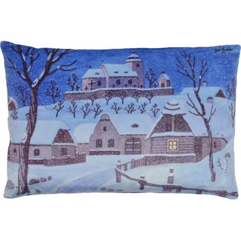 Dekorativní polštářek MÚ Brno Lada 45 x 30 cm Tichá noc