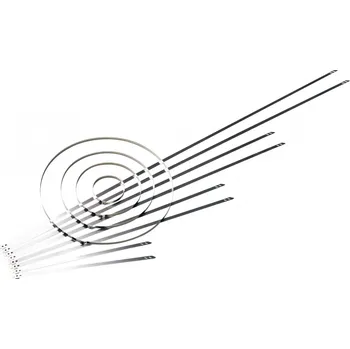 Organizace kabelů HellermannTyton 111-01550, MST360S, stahovací pásky, 5.90 mm, 360 mm, stříbrná, žárově stabilizované , S lisovacím uzávěrem, 1 ks