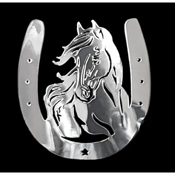 Samolepicí dekorace na vozidlo AVISA Samolepicí dekor niklovaný - Kůň v podkově