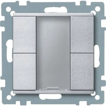 Stavebniny SCHN MTN627660 KNX tlač. panel 2-násobný plus, Aluminium, System M RP 0,08kč/ks