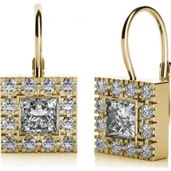 Náušnice Couple, Náušnice Quad ze žlutého zlata a zirkonů, 585-68-3-0484.0Z00.0.00.001.08