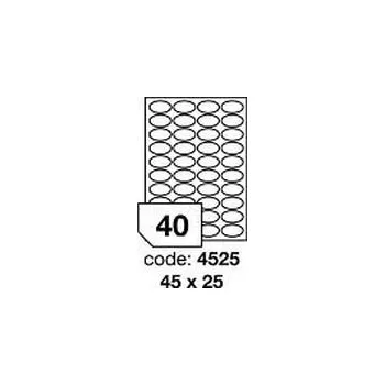 Samolepící etiketa Bílé odnímatelné etikety Rayfilm R0102.4525F, 45x25 mm, 1.000 listů A4, 40000 etiket