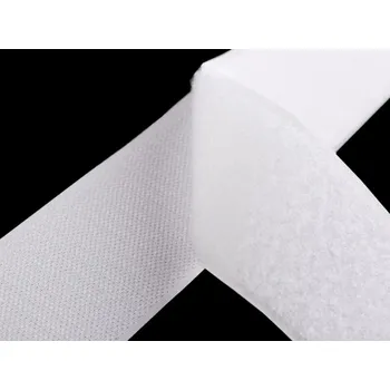 Suchý zip háček + plyš šíře 100 mm bílý, barva Bílá