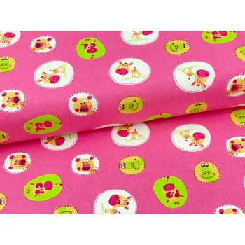 Mirtex Látka FLANEL 150/14501-3 Ijáček a kamarádi na růžovém šíře 150cm Ceník: METRÁŽ: od 1 metrů