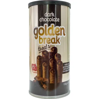 Golden Break Trubičky plněné krémem s hořkou čokoládou 135 g 