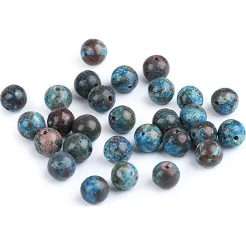 Korálek Chryzokol syntetický, minerální korálky Ø8 mm, barva chryzokol