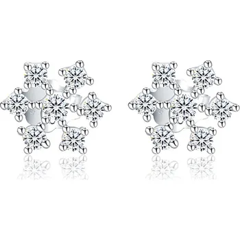 Náušnice Olivie Stříbrné náušnice SNĚHOVÁ VLOČKA 4754 Ag 925; ≤1,1 g.