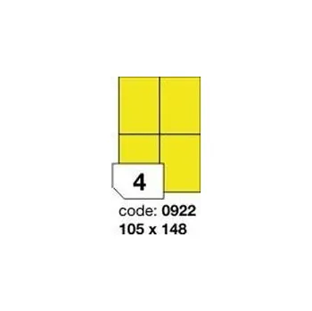 Kancelářské potřeby Žluté samolepicí etikety Rayfilm R0121.0922D, 105x148,5 mm, 300 listů A4, 1200 etiket