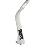 Globo 58333 LED stolní svítidlo Sophie 1x6W | 300lm | 3000K-4500K-5800K - dotykový stmívač, ohebné rameno, hodiny, budík, kalendář, teploměr, bílá + K nákupu nad 3000 Kč dárek zdarma