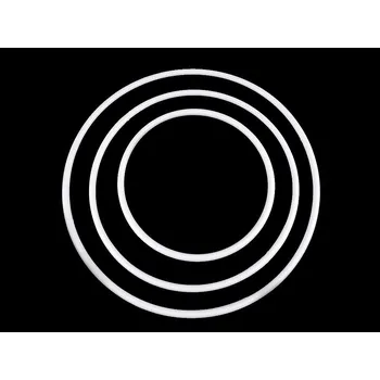 Lapač snů Plastový kruh sada 3 ks, barva bílá