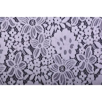 Krajka v šedé barvě s motivem květin 2025/061