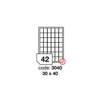 Kancelářské potřeby Bílé lesklé laser etikety Rayfilm R0119.3040F, 30x40 mm, 1.000 listů A4, 42000 etiket