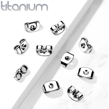 Materiál na výrobu šperku Šperky4U Náušnicový puzetový uzávěr TITAN - 1 kus - KM2016