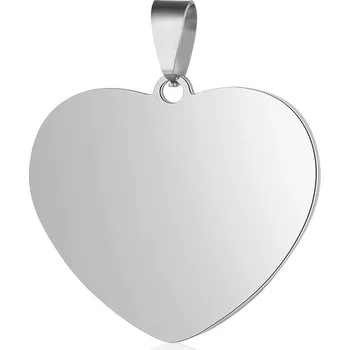 Přívěsek Šperky4U Ocelový přívěšek srdce 35 x 32 mm - DR1308-L