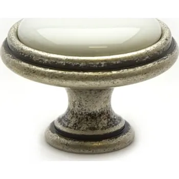 Nábytkové kování Tulip MARGARITA I starocín/ porcelán bílý 35 mm