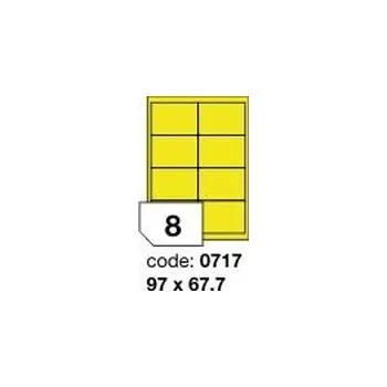 Kancelářské potřeby Žluté samolepicí etikety Rayfilm R0121.0717D, 97x67,7 mm, 300 listů A4, 2400 etiket