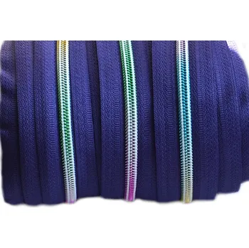Duhový zip spirálový No 5 metráž fialová, barva Fialová