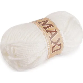 Galanterie Pletací příze Jumbo Maxi 100 g, barva 1 (903) bílá mléčná