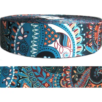 Popruh polypropylénový šíře 50 mm Oboustranný WAVE, barva Multikolor