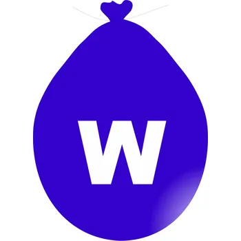 Balónek Balónek písmeno W modré balonky.cz awm