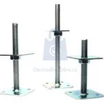 Patka kotevní výškově nastavitelná, s volnou maticí deska 80x80 šroub.250/M24, balení 1 ks